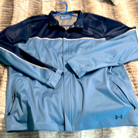 Under Armour Jackets \u0026 Coats | Mens Light Bluenavy Blue Under Armour Stormproof Rain Jacket! Size Xxl. Nwot!! | Color: Blue | Size: XXL | Dkf612's